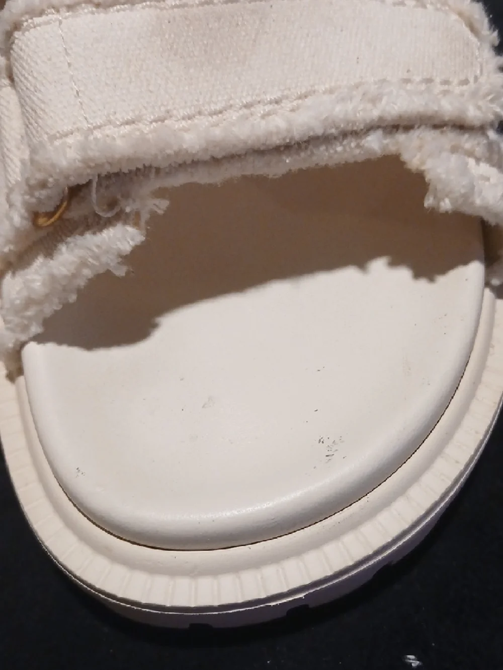 Christian Dior Dioract Sandals – Ivory Canvas – Gold Logo - Picture 7 of 12